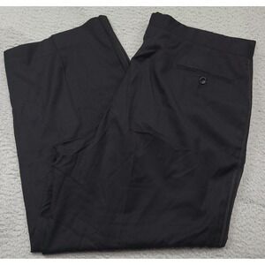 Armani Collezioni Men's 46R (39.5x29) Dress Pants Tuxedo Black Wool